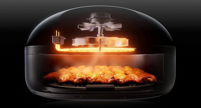rapid heating IR emitter for steam oven